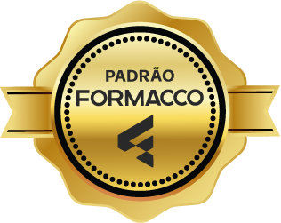 Ilustração do selo de qualidade 'Padrão Formacco'
